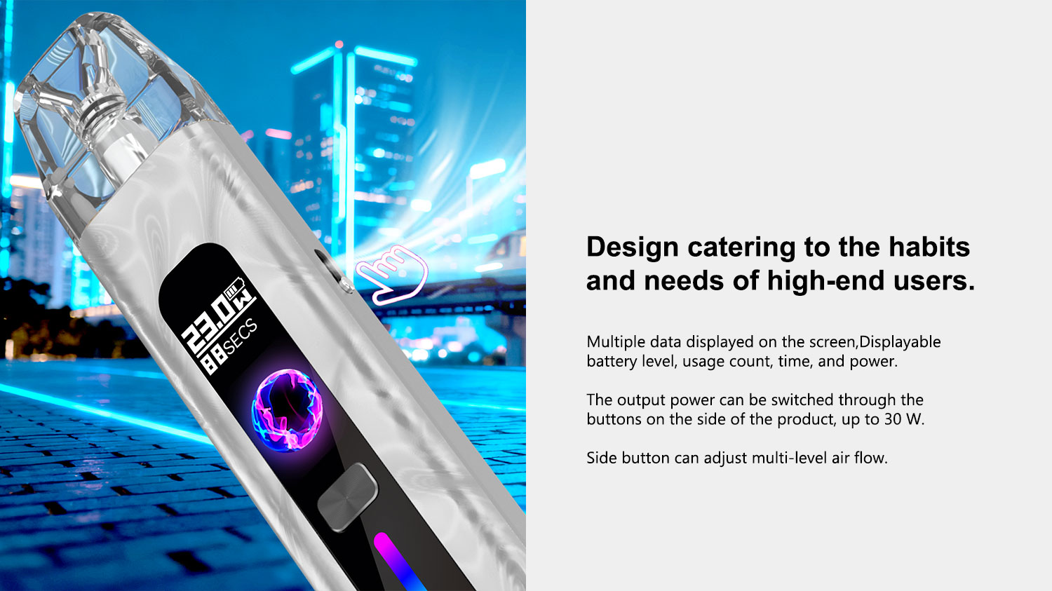 VAPESKY HF005 Luminescent Series in dark environment