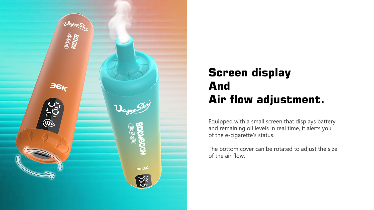 A close-up of a person's face obscured by a dense cloud of vapor